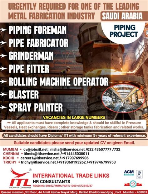 Urgent! Fabricator jobs in Dubai 